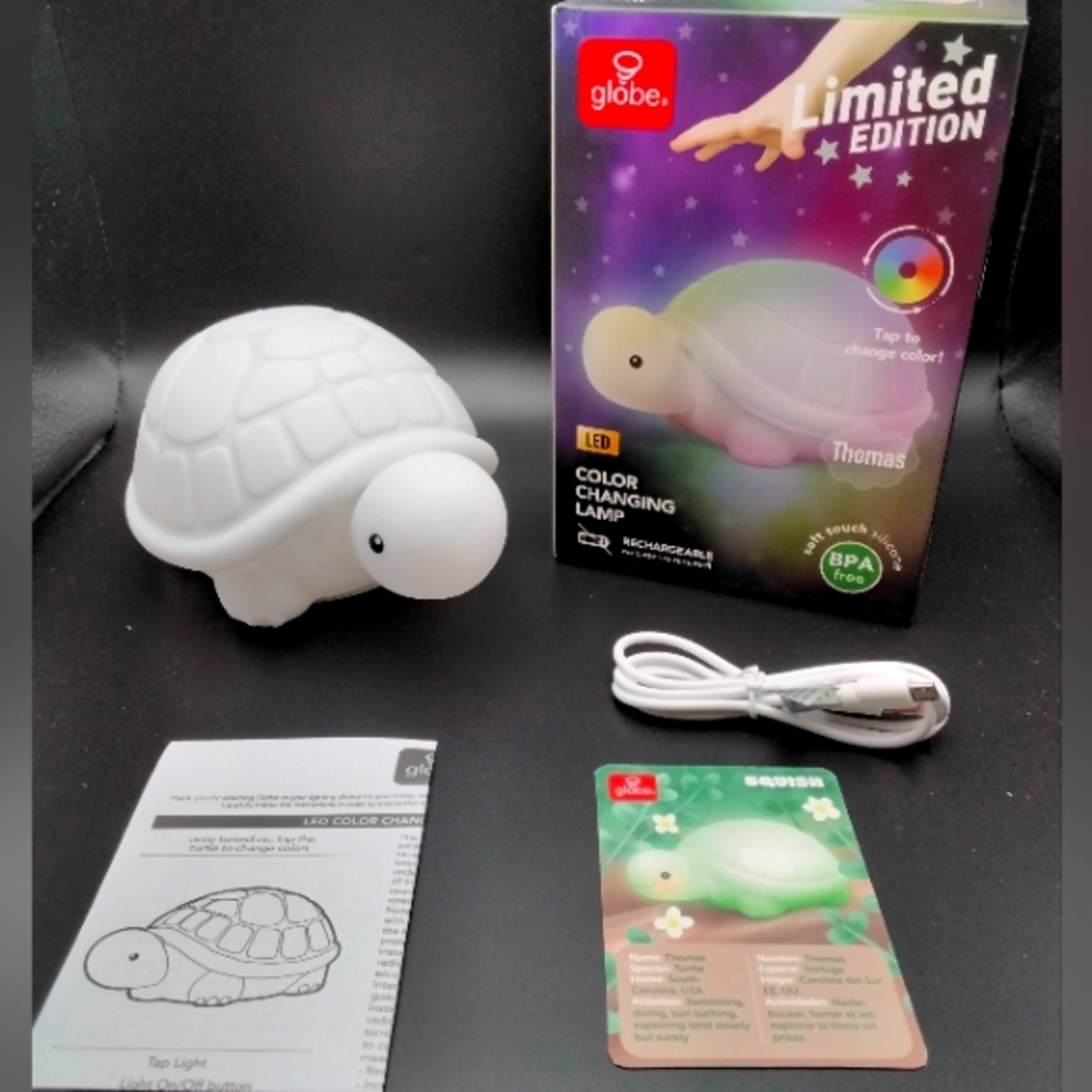 Limited Edition Turtle LED Color Changing Lamp NIP